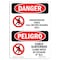 Signmission OSHA Danger, Underground Cable Call No. 811, 10" X 7" Decal, 7" W, 10" L, Bilingual Spanish OS-DS-D-710-VS-1804 - alternate 1